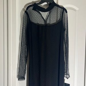 Polka dot dress black size 4